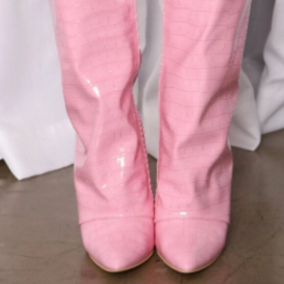 SOMETHING DIFFERENT Knee High Boots - Pink ( BRAND NEW !!! ) - Picture 4 of 6